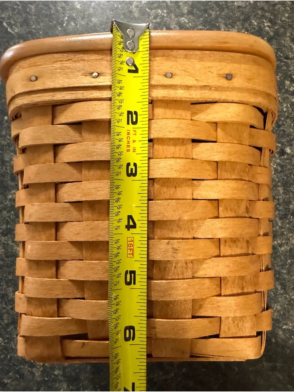 Longaberger 1997 Tall Tissue Basket